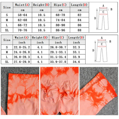 Women Marbling Color Tie-Dye Yoga Shorts For Women High Waist