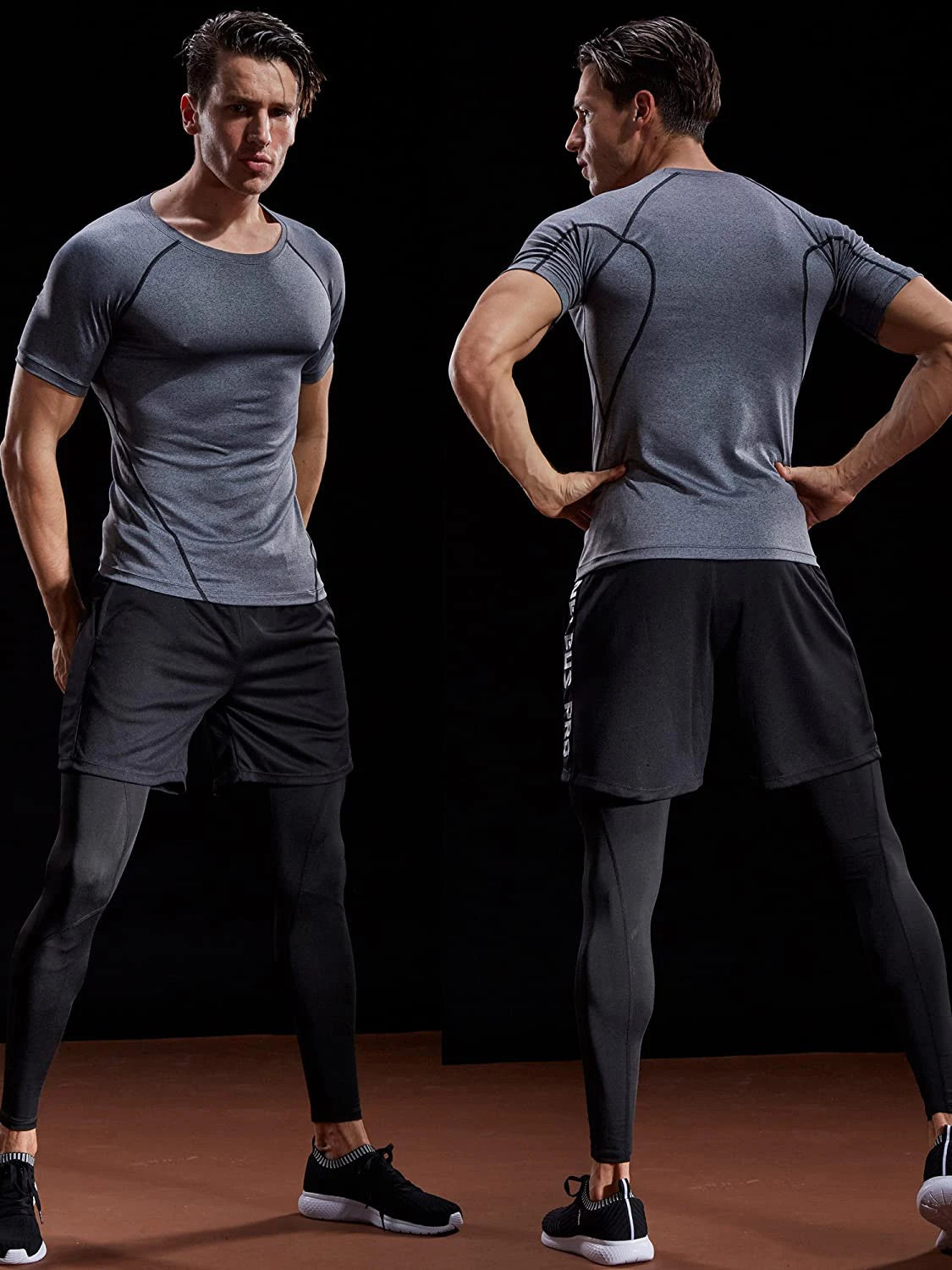 Men Compression T-Shirt Sportswear Running T-shirt Elastic Quick Dry