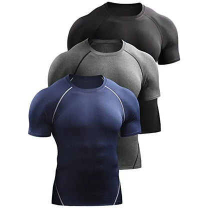 Men Compression T-Shirt Sportswear Running T-shirt Elastic Quick Dry